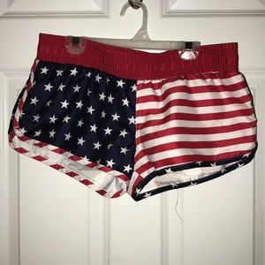 American Flag Running Shorts